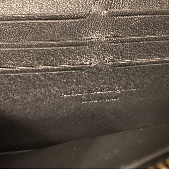 Alexander Mcqueen Wallet Metallic Grain Gunmetal Handbag With Skull - Rare - Picture 6 of 11